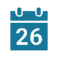 Icon of a blue calendar page