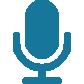 Icon of a blue microphone